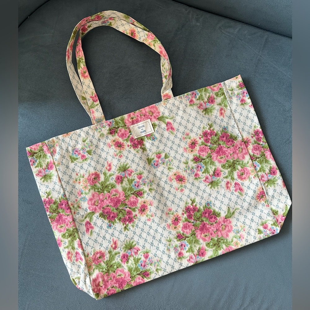 Sezane x Andion Floral Print Tote Bag NWOT